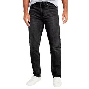 Blu Rock Men's Flex Stretch Slim Fit Straight Leg Jeans - Black - 42W x 31L